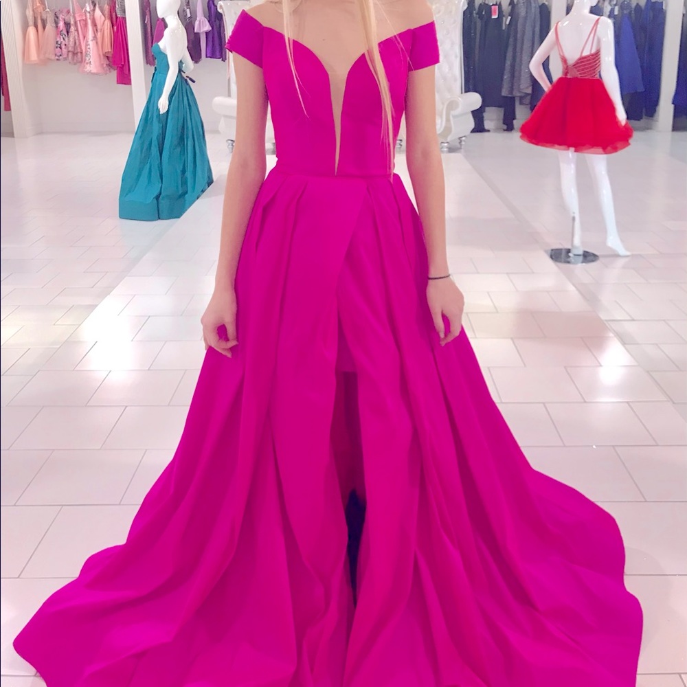 Hot Pink Prom Dress Custom size 0